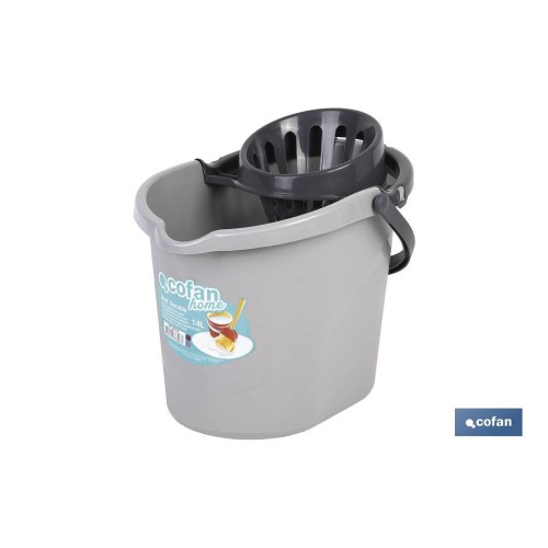 CUBO ESCURRIDOR 14 L GRIS CLARO
