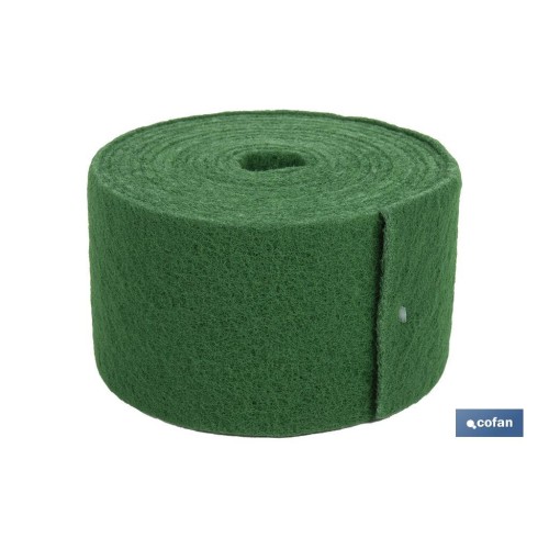 ROLLO ESTROPAJO FIBRA FUERTE VERDE 14X6 m