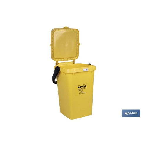 CONTENEDOR AMARILLO PARA PLASTICOS-LATAS, 25L.