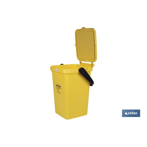 CONTENEDOR AMARILLO PARA PLASTICOS-LATAS, 25L.