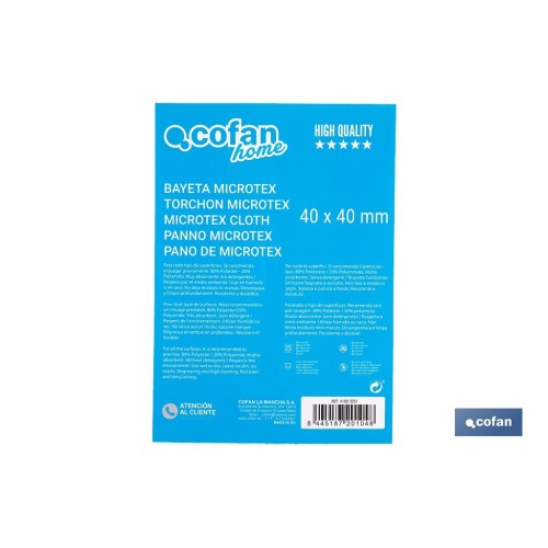 BAYETA MICROTEX 40X40cm COLOR VERDE