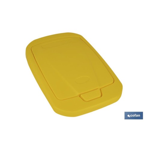 CUBO DE BASURA PARA RECICLAR 15 LITROS  COLOR AMARILLO 20 X 31 X 42 CM