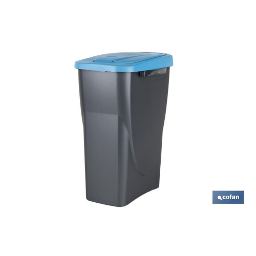 CUBO DE BASURA PARA RECICLAR 15 LITROS  COLOR AZUL 20 X 31  X 42 CM