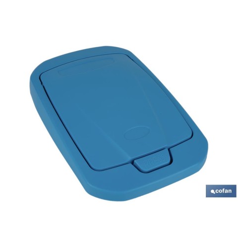 CUBO DE BASURA PARA RECICLAR 15 LITROS  COLOR AZUL 20 X 31  X 42 CM