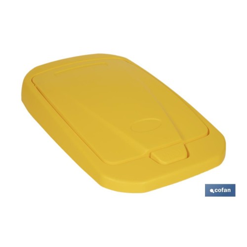 CUBO DE BASURA PARA RECICLAR 25 LITROS  COLOR AMARILLO 21.5 X 36 X 51 CM