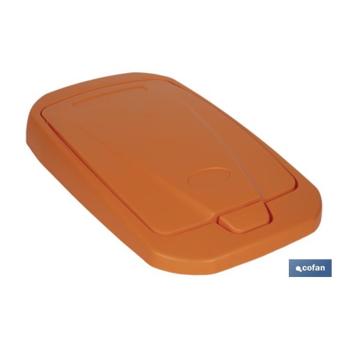 CUBO DE BASURA PARA RECICLAR 25 LITROS  COLOR NARANJA 21.5 X 36 X 51 CM