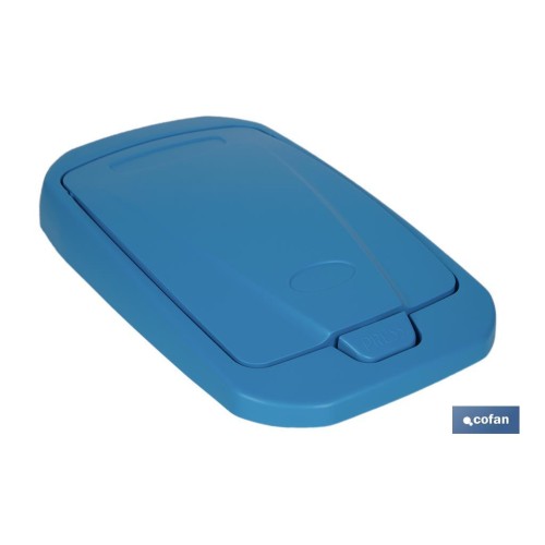 CUBO DE BASURA PARA RECICLAR 25 LITROS  COLOR AZUL 21.5 X 36 X 51 CM