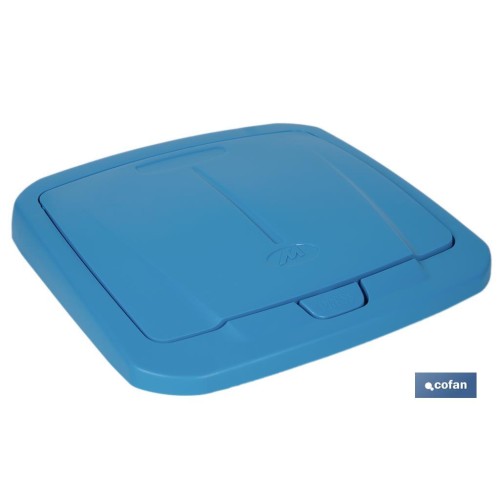 CUBO DE BASURA PARA RECICLAR 45 LITROS  COLOR AZUL 36.5 X 36 X 51  CM
