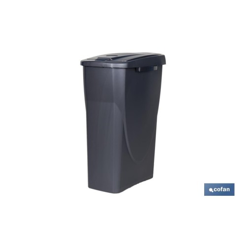 CUBO DE BASURA PARA RECICLAR 25 LITROS  COLOR GRIS 21.5 X 36 X 51 CM