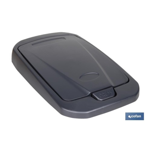 CUBO DE BASURA PARA RECICLAR 25 LITROS  COLOR GRIS 21.5 X 36 X 51 CM