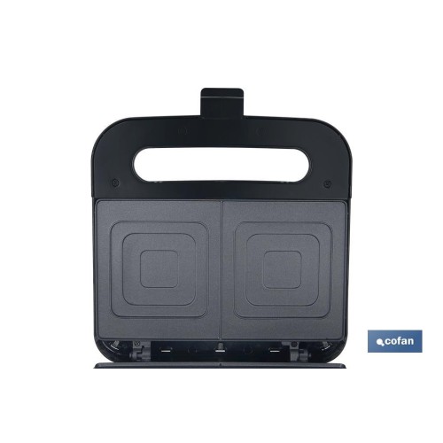 SANDWICHERA COLOR ACERO /NEGRA 750 W 23.7 X 23.3 X 8 CM