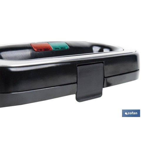 SANDWICHERA COLOR ACERO /NEGRA 750 W 23.7 X 23.3 X 8 CM