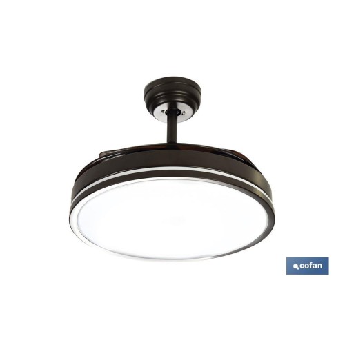 VENTILADOR DE TECHO CON ASPAS DESPLEGABLES Y LUZ LED 106CM 65 W