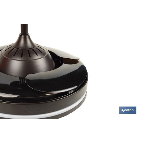 VENTILADOR DE TECHO CON ASPAS DESPLEGABLES Y LUZ LED 106CM 65 W