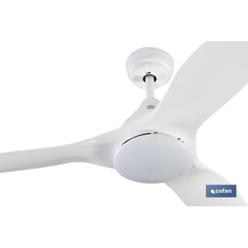 VENTILADOR DE TECHO BLANCO CON LUZ LED 132 CM 55 W