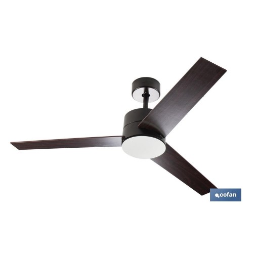 VENTILADOR DE TECHO CON ASPAS EN MADERA Y LUZ LED 132 CM 55 W