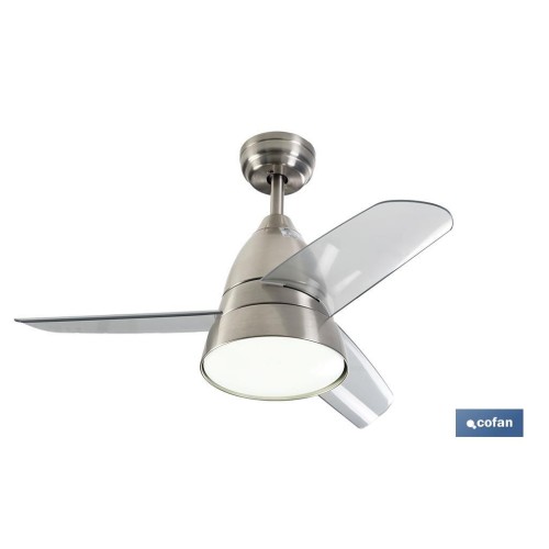VENTILADOR DE TECHO DE ACERO CON LUZ LED 92 CM 55 W