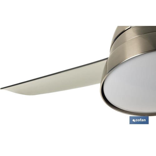 VENTILADOR DE TECHO DE ACERO CON LUZ LED 92 CM 55 W