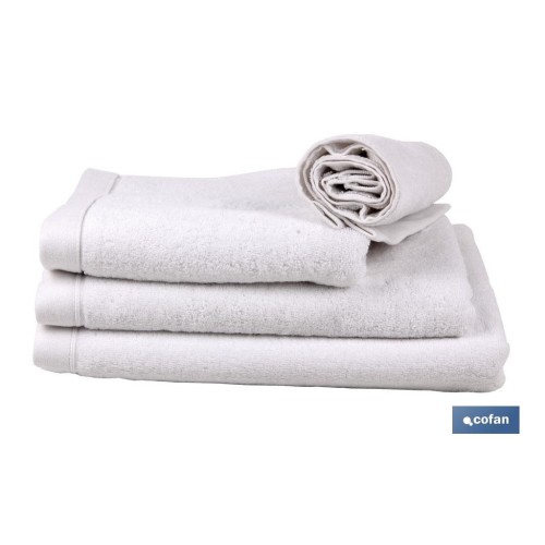 TOALLA DUCHA BLANCA  GR580 M2 GAMA PALOMA 70 X140cm