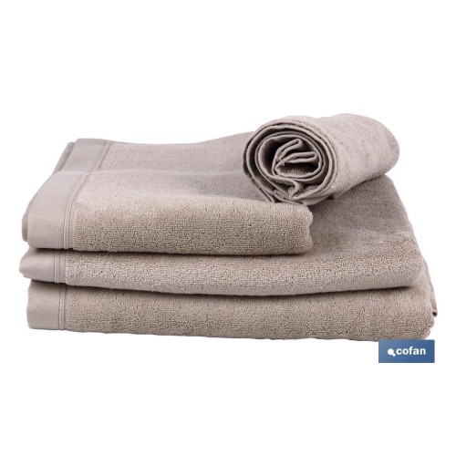 TOALLA BAÑO BEIGE GR.580/M2 MODELO ABISINIA 100X150cm