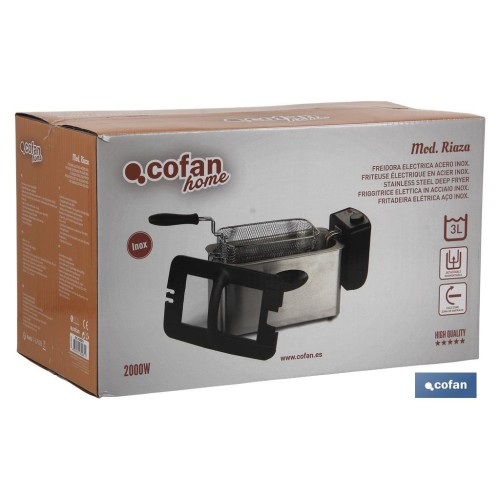 FREIDORA ELECTRICA ACERO INOXIDABLE 3L 2000W