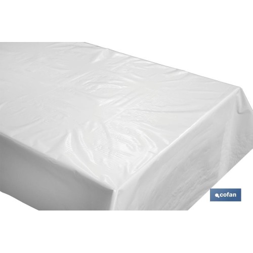 PROTECTOR DE MESA DE  PVC BLANCO 1,40 x 50  m