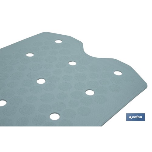 ALFOMBRA ANTIDESLIZANTE CON VENTOSAS BAÑERA/DUCHA AZUL CLARO 36 X 72 cm