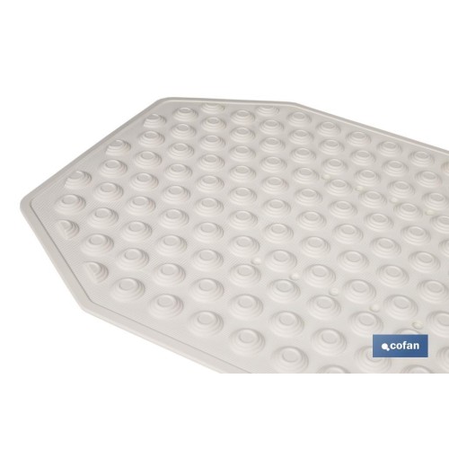 ALFOMBRA PLUS ANTIDESLIZANTE CON VENTOSAS BAÑERA /DUCHA BLANCO 40 X104 cm