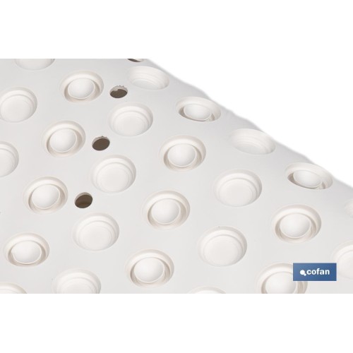 ALFOMBRA PLUS ANTIDESLIZANTE CON VENTOSAS BAÑERA /DUCHA BLANCO 40 X104 cm