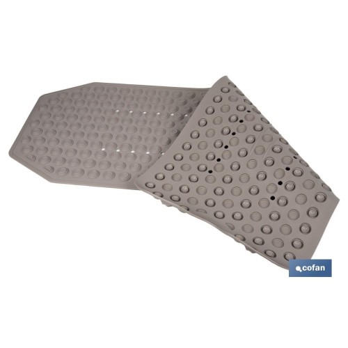 ALFOMBRA PLUS ANTIDESLIZANTE CON VENTOSAS BAÑERA/DUCHA BEIS PIEDRA 40 X104 cm