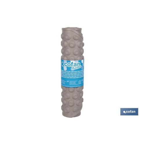 ALFOMBRA PLUS ANTIDESLIZANTE CON VENTOSAS BAÑERA/DUCHA BEIS PIEDRA 40 X104 cm