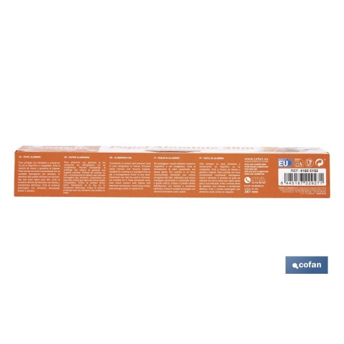 PAPEL ALUMINIO DOMÉSTICO 30M