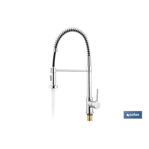 GRIFO DE COCINA MONOMANDO CON ROCIADOR