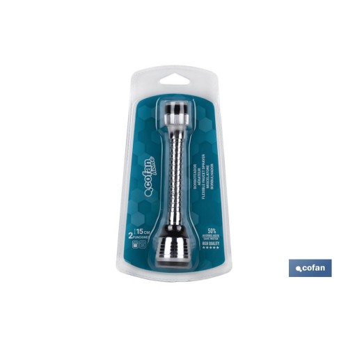 BORBOTEADOR 15CM 2 FUNCIONES CON FILTRO DE AHORRO DE AGUA