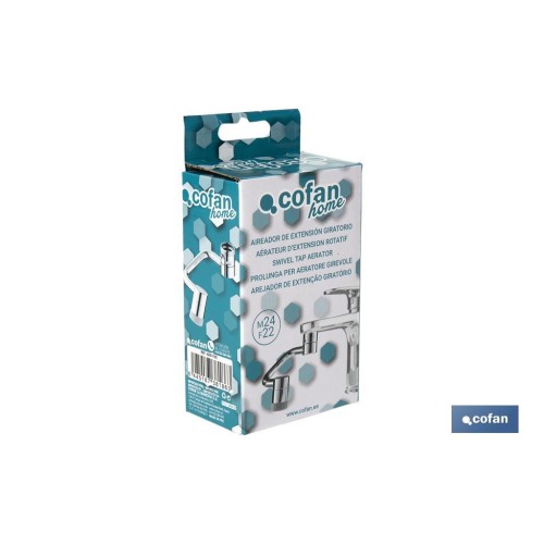 AIREADOR DE GRIFO EXTENSION GIRATORIO METRICA 24- 9X6X2.5 CM