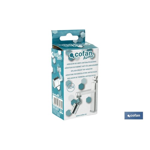 AIREADOR DE GRIFO ANTISALPICADURAS METRICA 24  DIAMETRO 2.7 CM