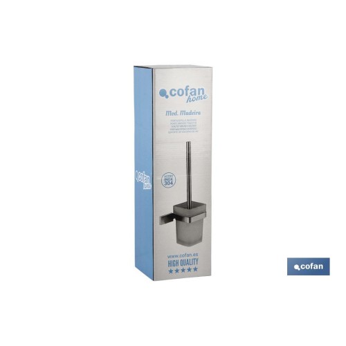 ESCOBILLERO INODORO GAMA MADEIRA INOX 304 SATIN