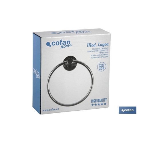 TOALLERO CIRCULAR GAMA LAGOA INOX 304  BRILLO