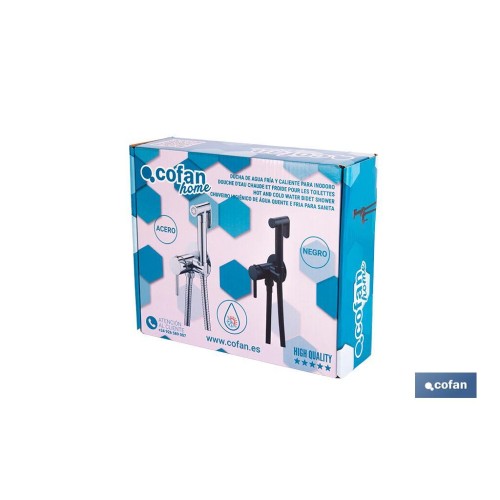 DUCHA HIGIÉNICA PARA INODORO AGUA FRÍA Y CALIENTE COLOR INOX 13 X 7,5 X 10 CM