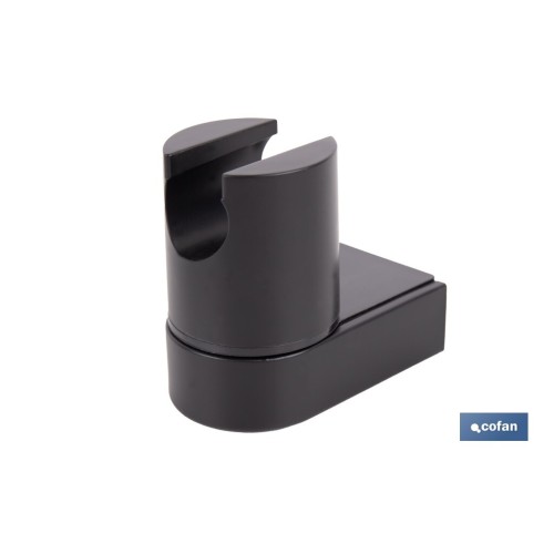 SOPORTE DE DUCHA PARA PARED COLOR NEGRO ABS