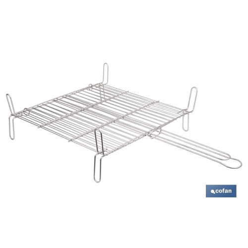 PARRILLA DOBLE INOX 300 X 300MM