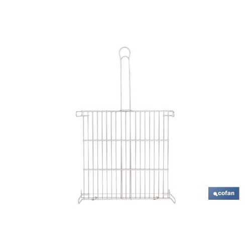 PARRILLA DOBLE INOX 500 X 500MM
