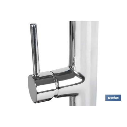 GRIFO COCINA MONOMANDO TUBO FLEXIBLE NEGRO 25 mm