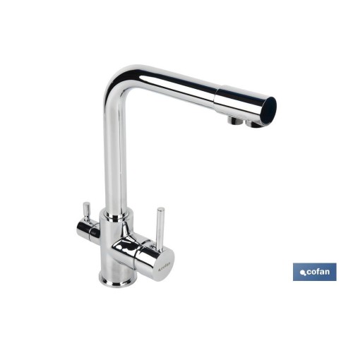 GRIFO DE COCINA MONOMANDO 3 VÍAS ADAPTABLE PARA OSMOSIS