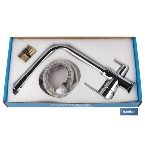 GRIFO DE COCINA MONOMANDO 3 VÍAS ADAPTABLE PARA OSMOSIS