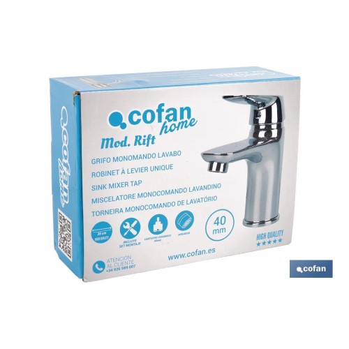 GRIFO MONOMANDO LAVABO 40 MM GAMA RIFT
