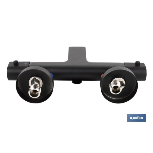 GRIFO TERMOSTATICO BAÑERA NEGRO MATE MODELO KERCH