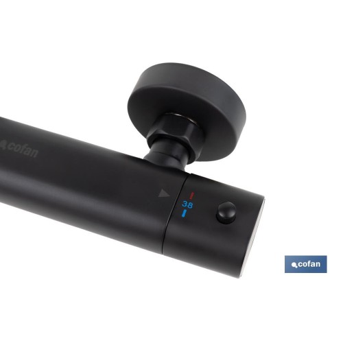 GRIFO TERMOSTATICO DUCHA NEGRO MATE MODELO KERCH