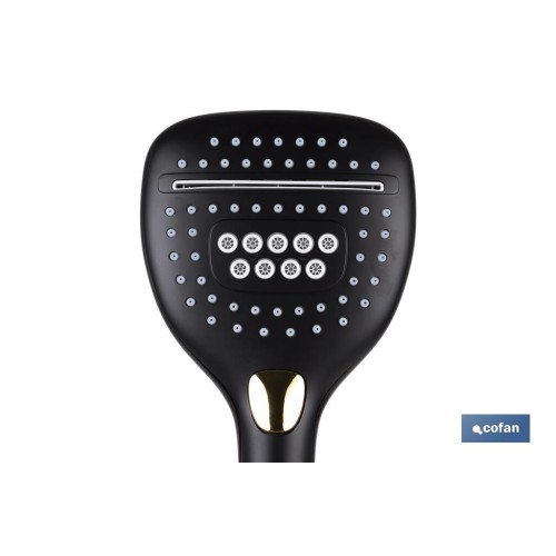 MANGO DUCHA NEGRO MATE 3 FUNCIONES