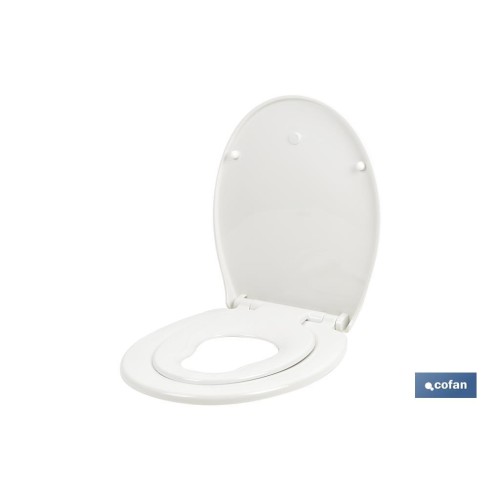 TAPA WC  FORMA OVAL CON ASIENTO PARA NIÑOS  44.7 X 37.1 CM